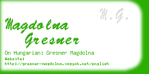 magdolna gresner business card